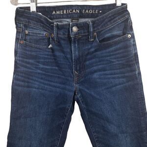 American Eagle Airflex Jeans  Mens 29x28 Original Straight Stretch  Whiskered